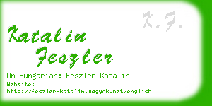 katalin feszler business card